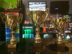 Laps for Leukemia trophies